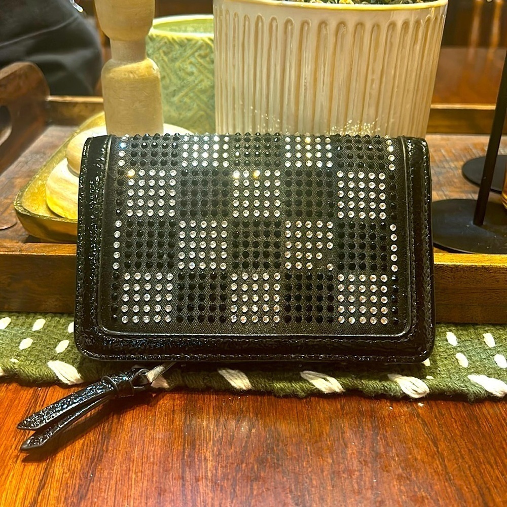 💥2/$10 Black rhinestone blinged wallet